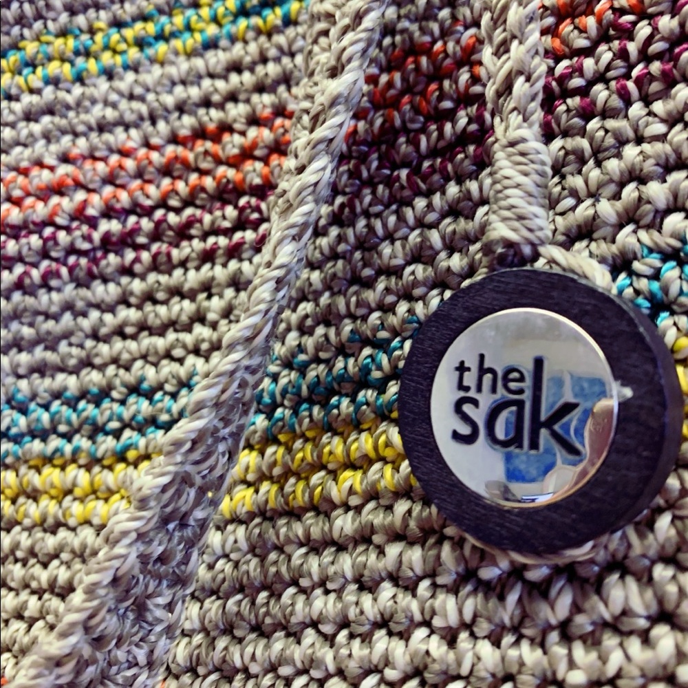 The Sak Belle Crochet Striped Tote - Picture 6 of 10